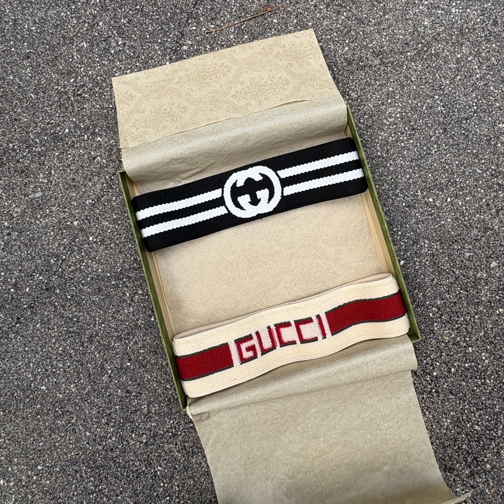 Gucci Black and Cream headbands